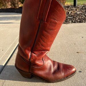 Frye Tan Leather Western Boots